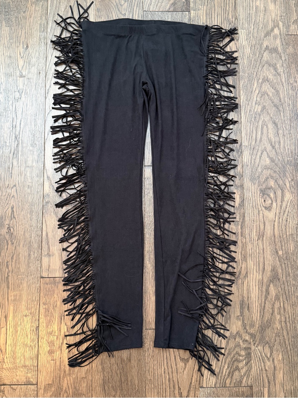 See You Monday Black Leggings with Tag Detail